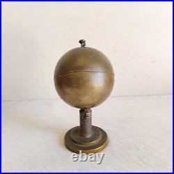 1920s Vintage Old Globe Shape Brass Cigarette Holder Rare Decorative Props M217