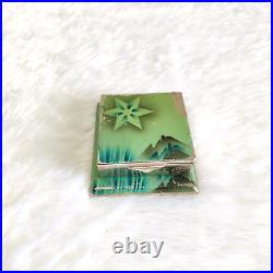 1940s Vintage Star Pattern Cigarette Metal Case Old Decorative Collectible CG487