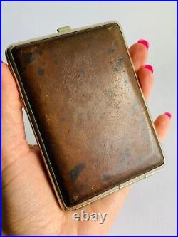 1950's Vintage Leather Germany Cigarette Case Embossing on Leather Drachenfels