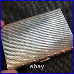 ANTIQUE VINTAGE CIGARETTE CASE SOLD 800 SILVER 177g #53w