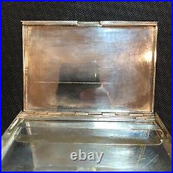 ANTIQUE VINTAGE CIGARETTE CASE SOLD 800 SILVER 177g #53w