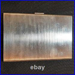 ANTIQUE VINTAGE CIGARETTE CASE SOLD 800 SILVER 177g #53w