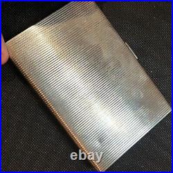 ANTIQUE VINTAGE CIGARETTE CASE SOLD 800 SILVER 177g #53w