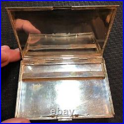 ANTIQUE VINTAGE CIGARETTE CASE SOLD 800 SILVER 177g #53w