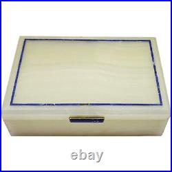 Alfred Dunhill Vintage Art Deco Cigarette Box Onyx Lapis Lazuli