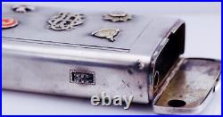 Antique Imperial Russ Faberge Cigarette Case Silver Enamel-1886-Boxed Tsar's Era