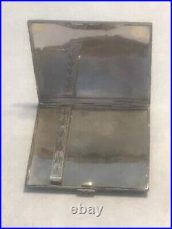 Antique Vintage 800 Italian Sterling Silver Cigarette Case Hand Engraved (22)