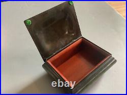 Antique Vintage Bronze HOLGER Cigarette Jewery Trinket Stash Box Denmark Danish