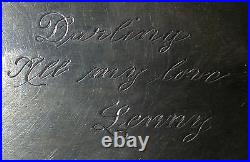 Antique Vintage ELGIN Sterling Silver Cigarette Case Engraved Lenny