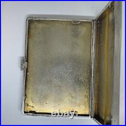 Antique Vtg Austria 925 Sterling Cigarette Case. 185grams