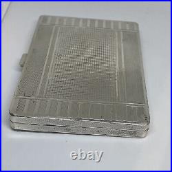 Antique Vtg Austria 925 Sterling Cigarette Case. 185grams