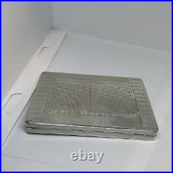 Antique Vtg Austria 925 Sterling Cigarette Case. 185grams