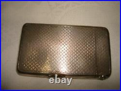 Art Deco Vtg Unique Stamp A S Metal With Stones Cigarette Case Matches Holder