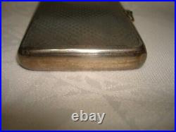 Art Deco Vtg Unique Stamp A S Metal With Stones Cigarette Case Matches Holder