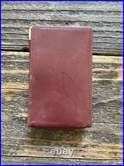 Auth Vintage CARTIER Logo Leather Cigarette Case Cover Pouch Burgundy