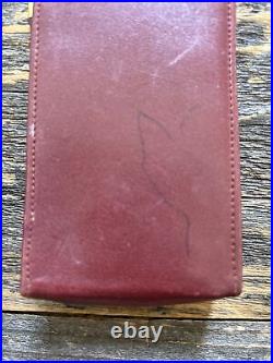 Auth Vintage CARTIER Logo Leather Cigarette Case Cover Pouch Burgundy