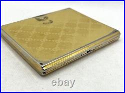 Auth Vintage GUCCI Accessory Collection Logo Monogram Cigarette Holder Case Gold