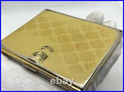 Auth Vintage GUCCI Accessory Collection Logo Monogram Cigarette Holder Case Gold