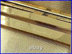 Auth Vintage GUCCI Accessory Collection Logo Monogram Cigarette Holder Case Gold