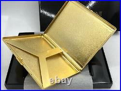 Auth Vintage YVES SAINT LAURENT YSL LOVE Logo Cigarette Holder Case Gold w Box