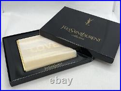 Auth Vintage YVES SAINT LAURENT YSL LOVE Logo Cigarette Holder Case Gold w Box