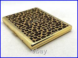 Auth! Vintage YVES SAINT LAURENT YSL Leopard Design Cigarette Holder Case Gold