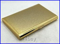 Auth Vintage YVES SAINT LAURENT YSL Logo Cigarette Holder Case Gold Black Blue