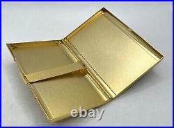 Auth Vintage YVES SAINT LAURENT YSL Logo Cigarette Holder Case Gold Black Blue