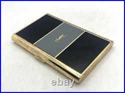 Auth! Vintage YVES SAINT LAURENT YSL Logo Cigarette Holder Case Gold Black Gray