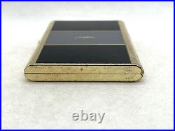 Auth Vintage YVES SAINT LAURENT YSL Logo Cigarette Holder Case Gold Black Gray