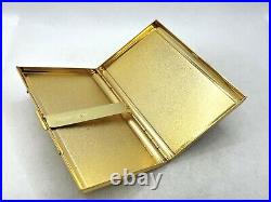 Auth Vintage YVES SAINT LAURENT YSL Logo Cigarette Holder Case Gold Red Black