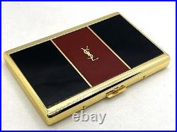 Auth Vintage YVES SAINT LAURENT YSL Logo Cigarette Holder Case Gold and Red