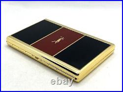 Auth Vintage YVES SAINT LAURENT YSL Logo Cigarette Holder Case Gold and Red