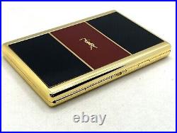 Auth Vintage YVES SAINT LAURENT YSL Logo Cigarette Holder Case Gold and Red