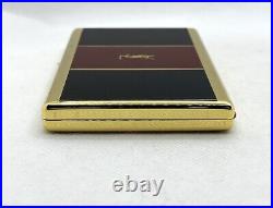 Auth Vintage YVES SAINT LAURENT YSL Logo Cigarette Holder Case Gold and Red