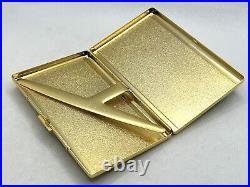 Auth Vintage YVES SAINT LAURENT YSL Logo Cigarette Holder Case Gold and Red