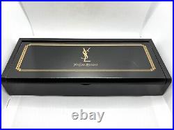 Auth Vintage Yves Saint Laurent YSL Wood Cigarette Accessory Case Box Holder Blk