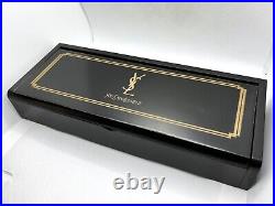 Auth Vintage Yves Saint Laurent YSL Wood Cigarette Accessory Case Box Holder Blk