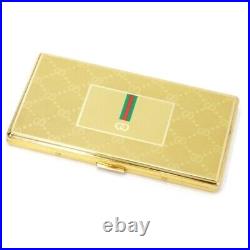 Authentic Gucci Vintage GG Monogram Cigarette Case Gold