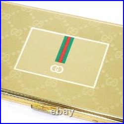 Authentic Gucci Vintage GG Monogram Cigarette Case Gold