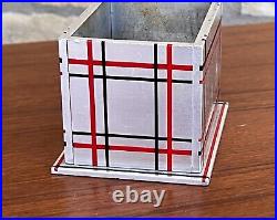 Bauhaus Art Deco Machine Age Aluminum Geometric Suprematism Cigarette Box Vtg