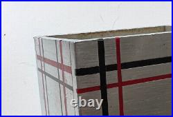 Bauhaus Art Deco Machine Age Aluminum Geometric Suprematism Cigarette Box Vtg