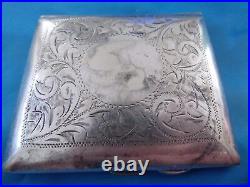 Beautiful Vintage A. O & Co London Silver Plated Cigarette Case Epns