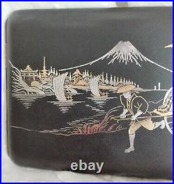 Beautiful vintage Japanese Komai mixed materials cigarette case