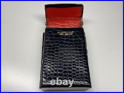 Beautiful vintage black leather cigarette cigarillos case made in west germany