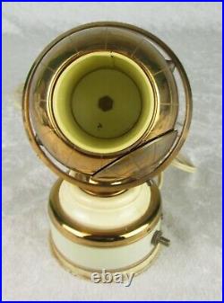 Brass Globe Cigarette Holder Stash Box Lighted Vintage Mid Century Modern