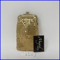 Bulk! Vintage Metal Mesh Gold Cigarette Case Purse or Coin Purse