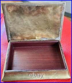 Cigarette Box Brass Nugget RARE Vintage MCM or Trinket Box