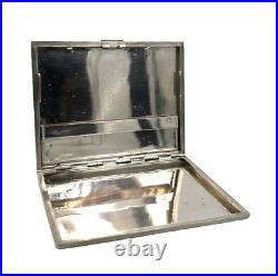 Cigarette Case Box Holder Fine Silver 800 Vintage Years' 40 Made in Italy