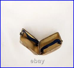 Cigarette Case Solid Silver Vintage 1920s curved rectangular Hallmark Birmingham